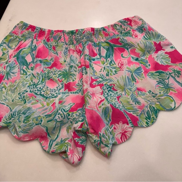 Lilly Pulitzer Women’s Dahlia Scalloped Elastic Shorts Multi-color Size M - Picture 8 of 10